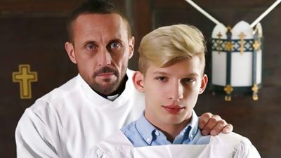 Blonde Twink Altar Boy Fucked By Muscle Hunk Priest Daddy, Big Cock, Blowjob, Teen, Jace Madden, Myles Landon
