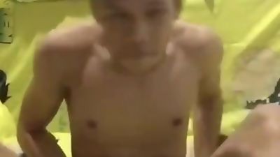 cute thai boy shows off & jerks for cam (2'05''), Amateur, Asian, Masturbating