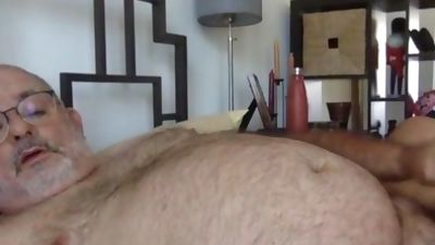 Perfect daddy cumming on bed, Masturbating, Webcam, Gay