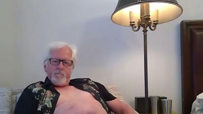 Silver hair daddy Cum, Amateur, Big Cock, Gay