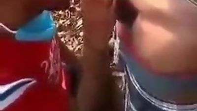 Exhib, Crusing, Doble Blowjob, Indian, Amateur, Asian, Big Cock