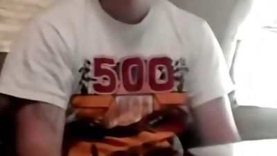 Old studs lay together in a trailer as they masturbate too, Big Cock, Blowjob, Cumshot