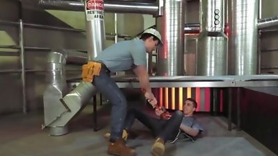 ClubInfernoDungeon - Construction Worker's Fist Buried Deep In Ass, Ass, Deepthroat, Gay, Fisting, Club Inferno Dungeon