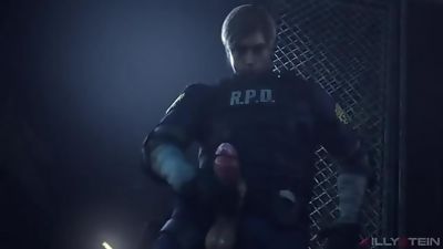 Leon Kennedy Yaoi Compilation (With Sound), Anal, Bareback, Muscle