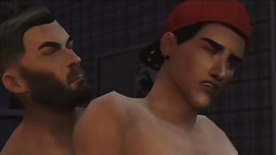 SIMS 4 - College Bro Gets Fucked by Older Neighbor, Amateur, Blowjob, Teacher, Neighbor