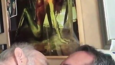 grandfather and daddy bear kiss, Amateur, Gay, Bears, Kissing