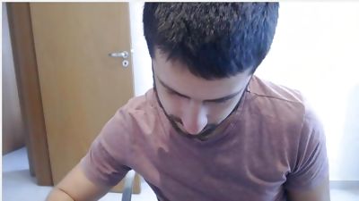 joi Uncut hairy stud encourages you to jack off with him, Hairy, Handjob, Masturbating