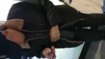 With a Chinese grandfather in the apartment, Anal, Handjob, Masturbating