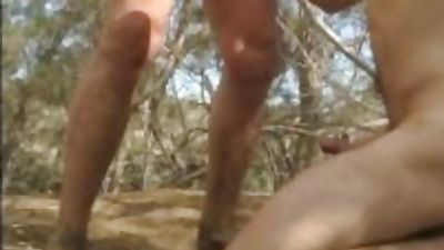 Older Younger Daddy and Son Suck and Wank in the Woods - huge cumshot!!, Cumshot, Masturbating, Outdoor