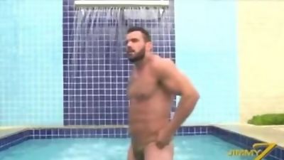 wet skimpy posers, Brunette, Fetish, Muscle