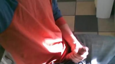 Another hot morning edging jerk off session #9, Big Cock, Masturbating, Solo, Jeans
