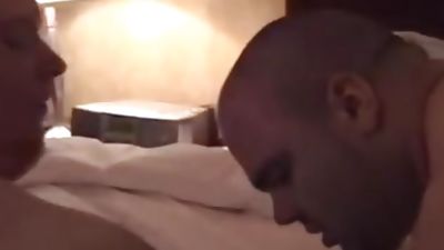 CHUBBY VOYEUR, Amateur, Brunette, Threesome