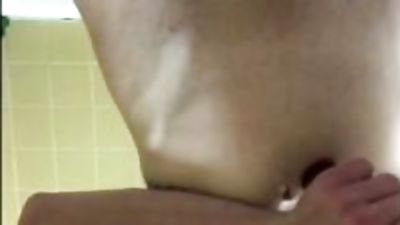 Bathtub self suck and jerk, Masturbating, Teen, Gay