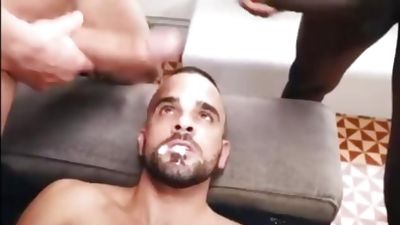 Queríamos hacer un trío con un negro gay y me lo comí todo, Black, Blowjob, Brunette, Damien Crosse