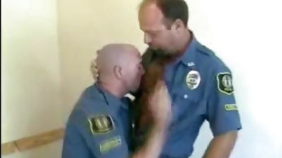 Hairy Cops Make Out And Sucks Cock, European, Blowjob, Uniform, Police, Big Muscles Big Cocks