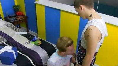 Sexy Billy Gets A Special Present, Anal, Blowjob, Masturbating, Lollipop Twinks