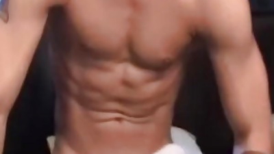 Brent Everett Beating his dick on Webcam, Big Cock, Brunette, Masturbating, Brent Everett