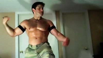 Hung Cumming leather muscle!, Blowjob, Cumshot, Swallow, Hot Gymnast