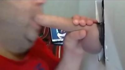 sucking monster cock at gloryhole, Amateur, Big Cock, Blowjob, Gay, Gloryhole Job