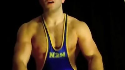Big Wrestler Cock cum, Big Cock, Cumshot, Hairy, Hot Gymnast