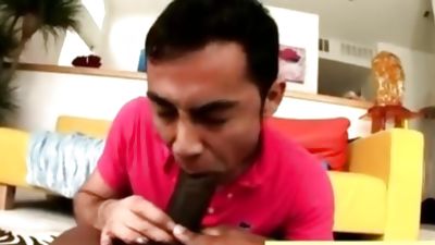 Hunk can not handle huge black schlong, Asian, Black, Blowjob, Gay