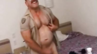 Hot GayBear Masturbating, Hairy, Uniform, Gay, Gay Bears Porno