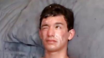 Twink Gets Soaked in Cum!, Blowjob, Cumshot, Facial, Bukkake Boys