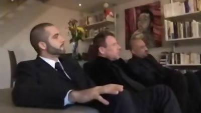 Twink takes on three in library, Blowjob, Threesome, Gay