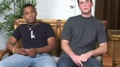 Hot interracial bareback fucking, Anal, Threesome, Gay