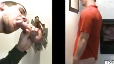 Gloryhole Surprise Fucking, Blowjob, Gloryhole, Handjob, Big Daddy