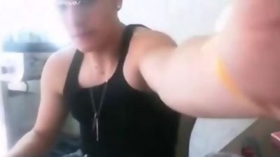 sexy guy jerking his fat cock, Amateur, Masturbating, Solo, Fat