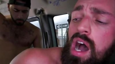 BAIT BUS - Handsome Bear Rich Kelly Fucked Doggy Style By Rikk York, Anal, Gay, Bears, Bait Bus, Rikk York, Rich Kelly