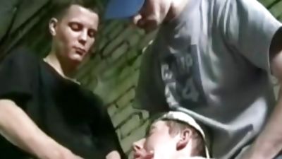 Two straight boys abusing a faggot (Estonian boys), Fetish, Swallow, Bareback