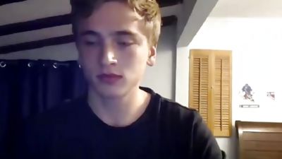 Blond twink cums on dildo and licks his cum - Chaturbate, Blonde, Cumshot, Solo