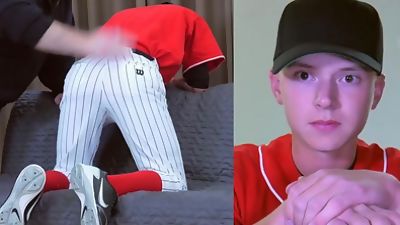 18 Year Old Straight Boy Spanked in a Baseball Uniform, Old And Young, Teen, Daddies