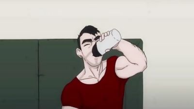 Living Room muscle growth full version by taka, Big Cock, Cumshot, Handjob, Gay