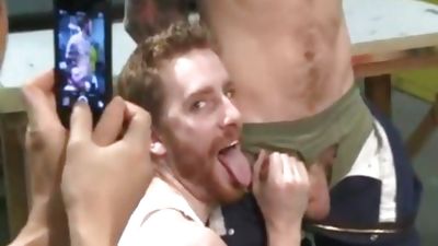 dudes On Edge: Mechanic Edged By His Own Tools, Big Cock, Blowjob, Fetish