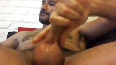 Oiled Up Daddy Likes To Jack Off, Amateur, Masturbating, Gay, Flashing