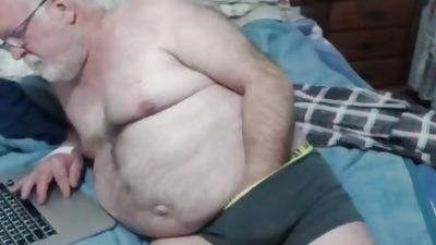 grandpa jerk off On web camera, Masturbating, Webcam, Jerking