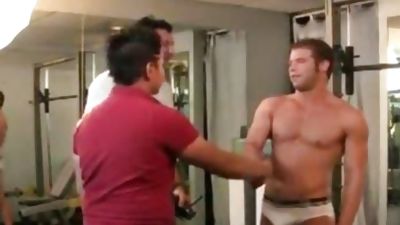 Hunky homo Gym Rats engulf & pound, Big Cock, Blowjob, Bears