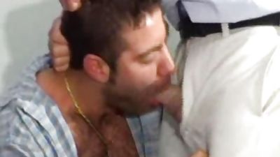 Detectives Grill Suspect With Their dicks, Police, Suit and Tie, Arpad Miklos