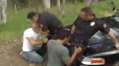 busted by the police, Anal, Ass, Outdoor
