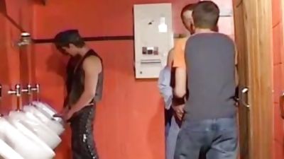 A bunch Of excited homo males All Have Sex In A Club, Blowjob, Brunette, Teen