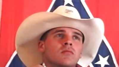 Straight Redneck Cowboy Drinking Beer And Jacking His weenie, Masturbating, Swallow, American