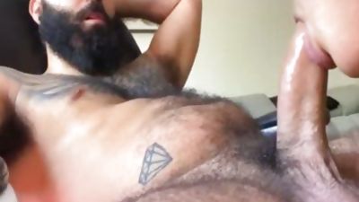 gigantic Bear plowing excited Japanese lad, Anal, Blowjob, Bareback