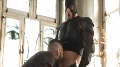 Leather chap Doms urinate Pig, Blowjob, Muscle, Hunks