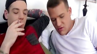 Chainsmoker Brandon Wilde Sucks 10-Pounder before ass banging, Ass, Blowjob, Ass Licking, Brandon Wilde