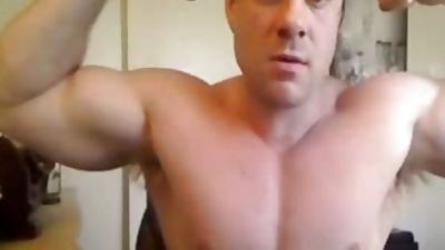 beefy Hunk jerking off On web camera, Masturbating, Webcam, Gay