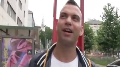 chap sucking penis In Public, Blowjob, Outdoor, POV, Public