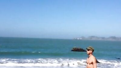 Beach jack off Xxl Boner Squirt, Bikini, Masturbating, Orgasm